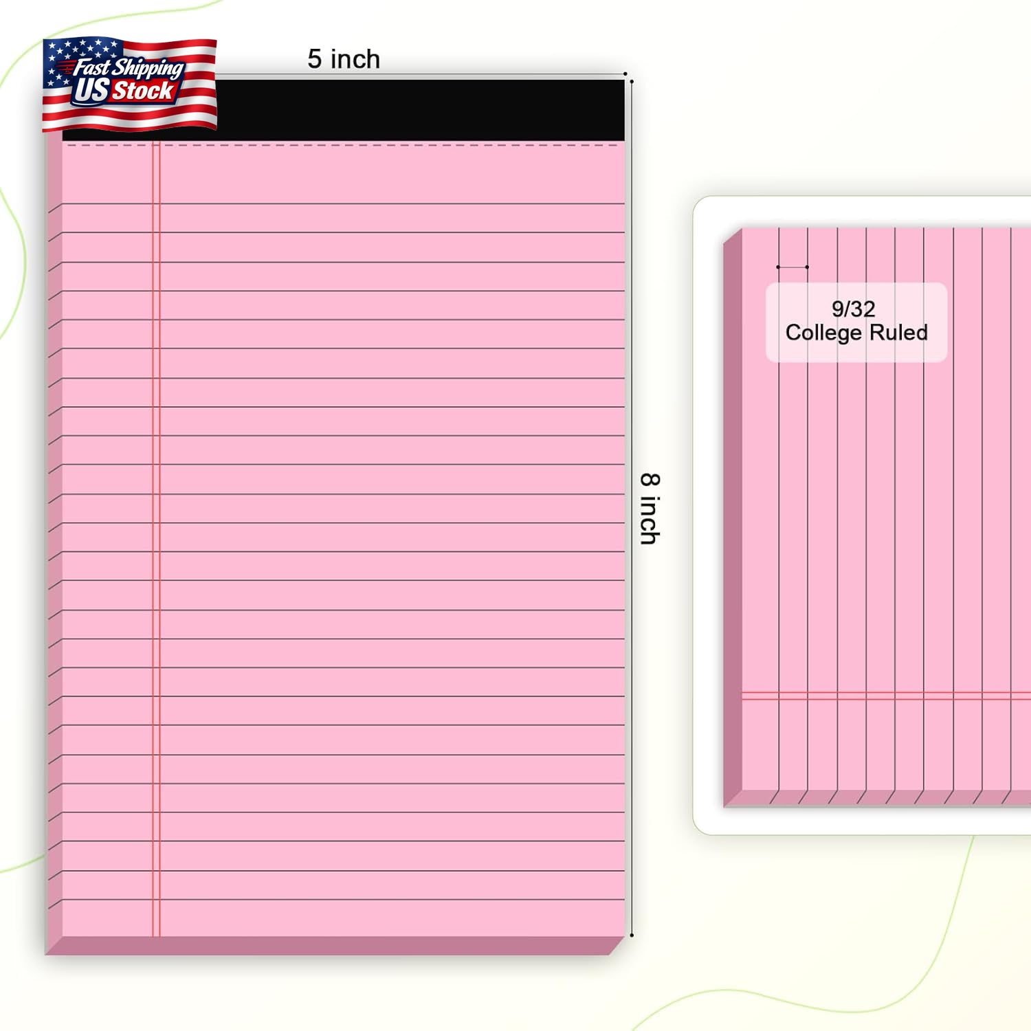 AILZFEI 12Pcs Small Legal Pads 5X8 Colored Note Pads Paper College Ruled Notepad