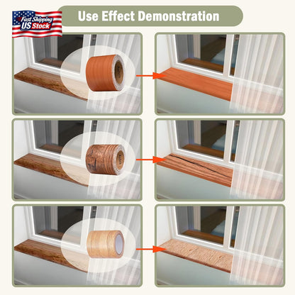 Wood Grain Repair Tape, 2" X 32Ft Self Adhesive Tape for Furniture, Flooring, Ca