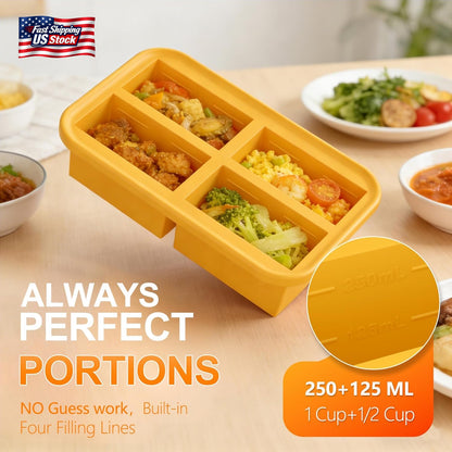 Bangp 1-Cup Silicone Freezing Trays with Lid,2 Pack,Easy-Release Silicone Freeze