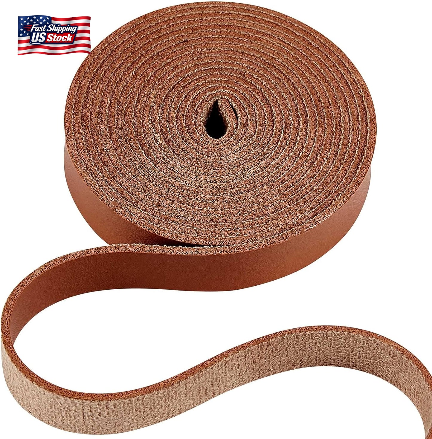 GORGECRAFT 79" Long 1/2" Wide Matte Brown Leather Strap 2Mm Thick Flat Leather L