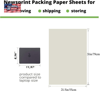 Large Packing Paper Sheets for Moving 31" X 21.5" Packaging Newsprint Paper 50 P
