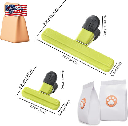 8PCS Chip Bag Clips, HIA Stylish Wide Open Bag Clips for Food Storage, Heavy Sea