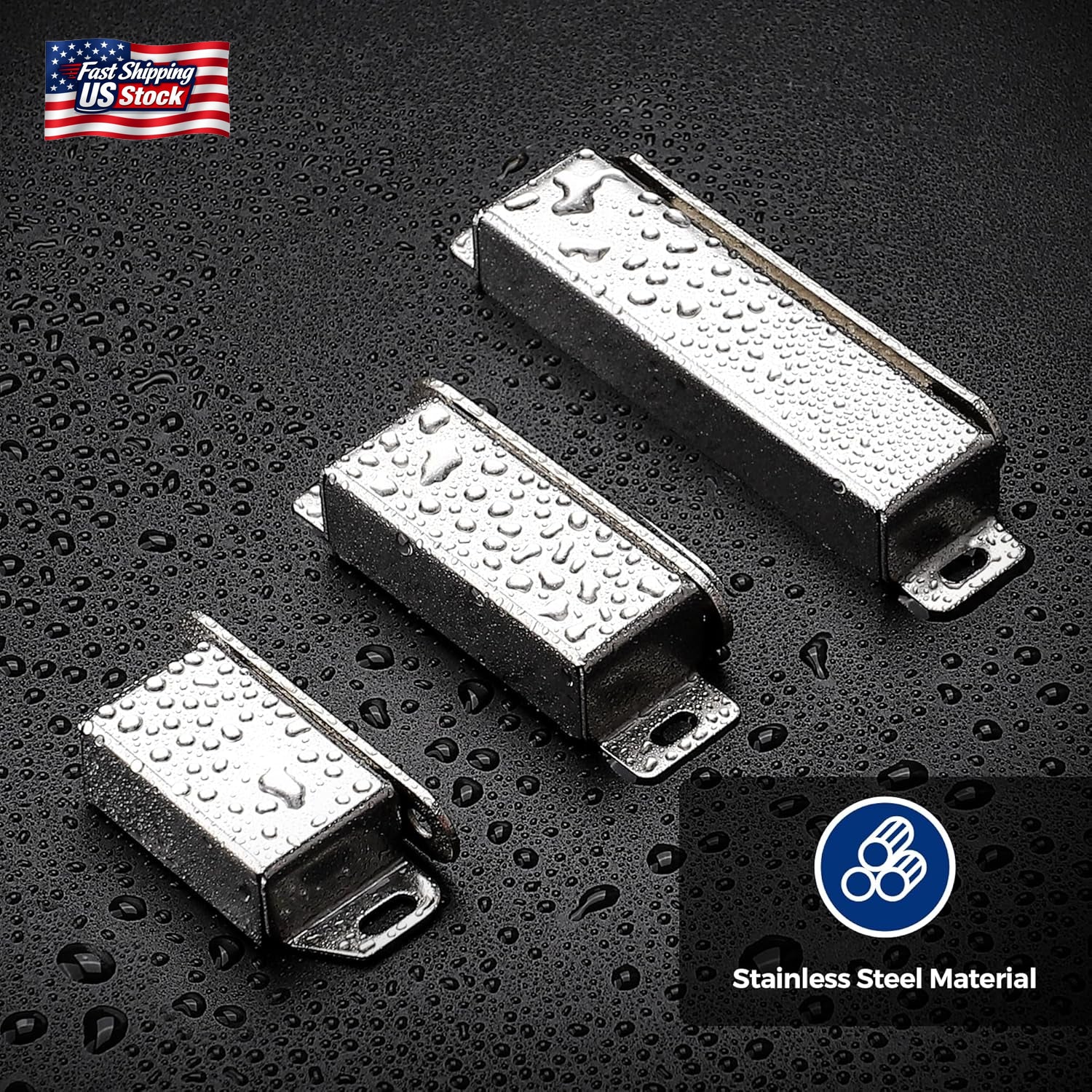 Ravinte 2 Pack Cabinet Magnets for Closure, 90Lbs Heavy Duty Concealed Magnetic