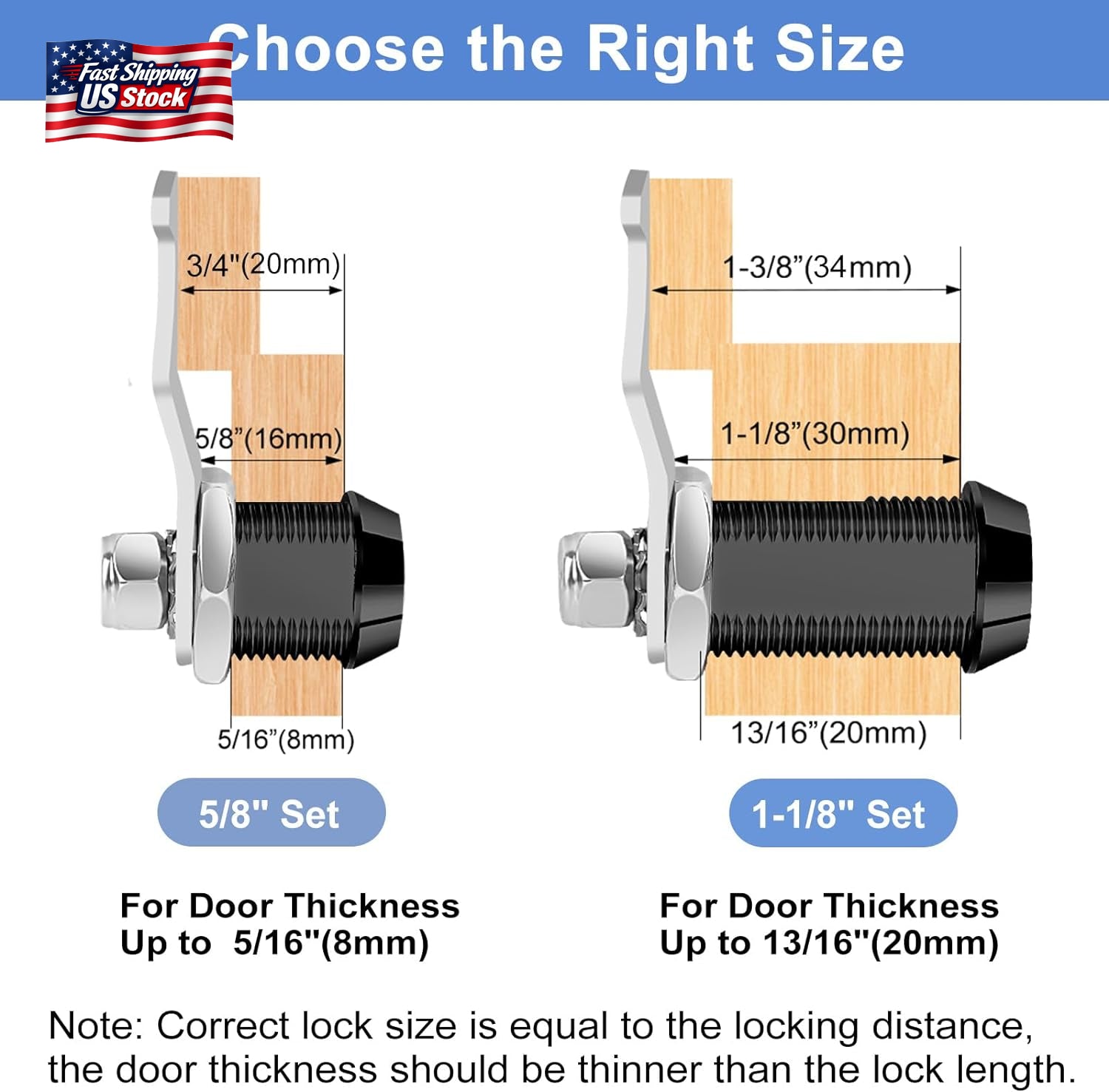 Toolbox Lock with Keys Keyed Alike Cabinet Cam Lock Replacement Truck Box Drawer