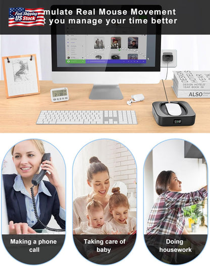 Meatanty Mouse Mover Undetectable, Super-Silent Mouse Jiggler Device Move Random