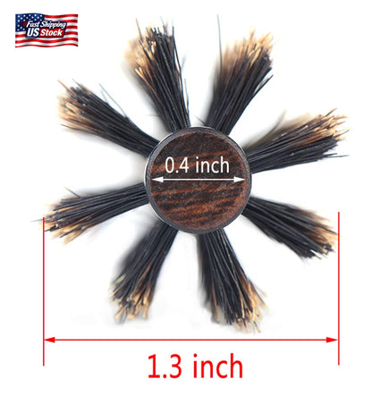PERFEHAIR Small round Hair Brush for Thin or Short Hair, Mini round Boar Bristle