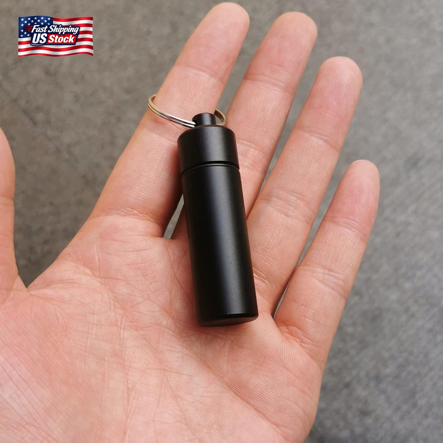 Small Pill Box Waterproof Keychain Pill Holder Portable Travel Pill Container Me
