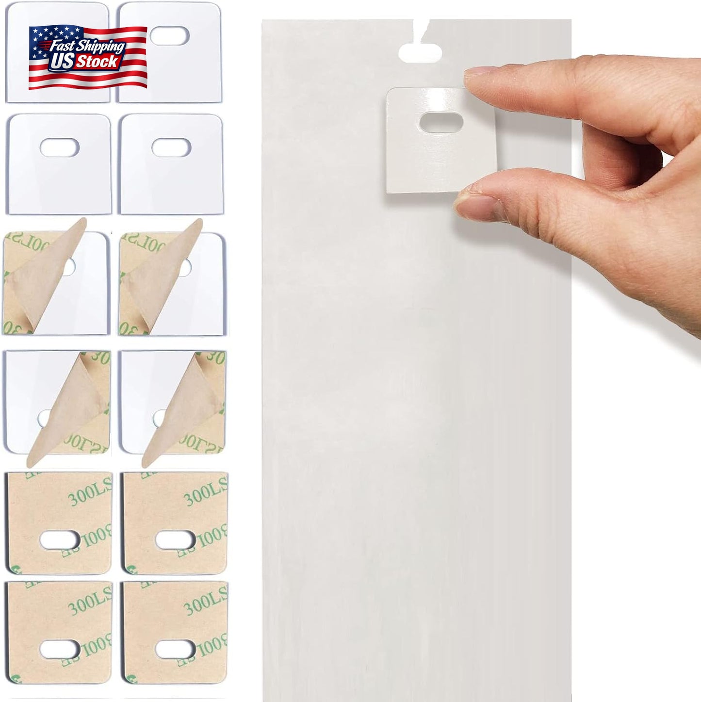SOGEWO (30 Set/ 60 Pieces) Clear Vertical Blind Repair Tabs, Vertical Blind Repa