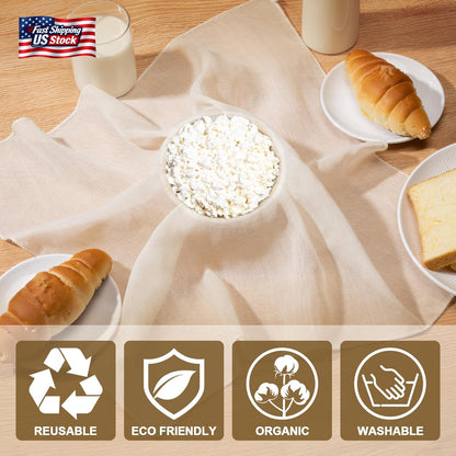 6PCS Cheese Cloth 20X20 Inch Grade 100 Unbleached Cotton Straining Cloth Reusabl