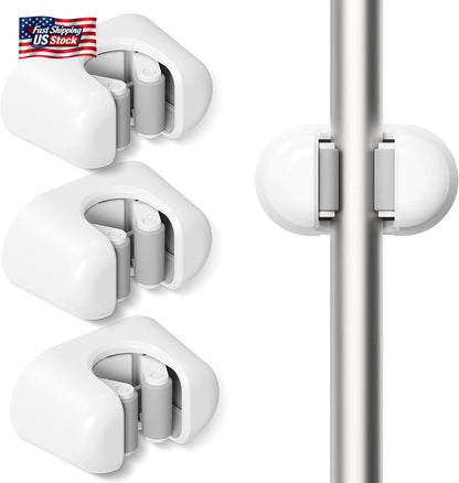 BEZOX Broom Holder, 3 PCS Wall Mount Mop Organizer Gripper, Self-Adhesive Cleani