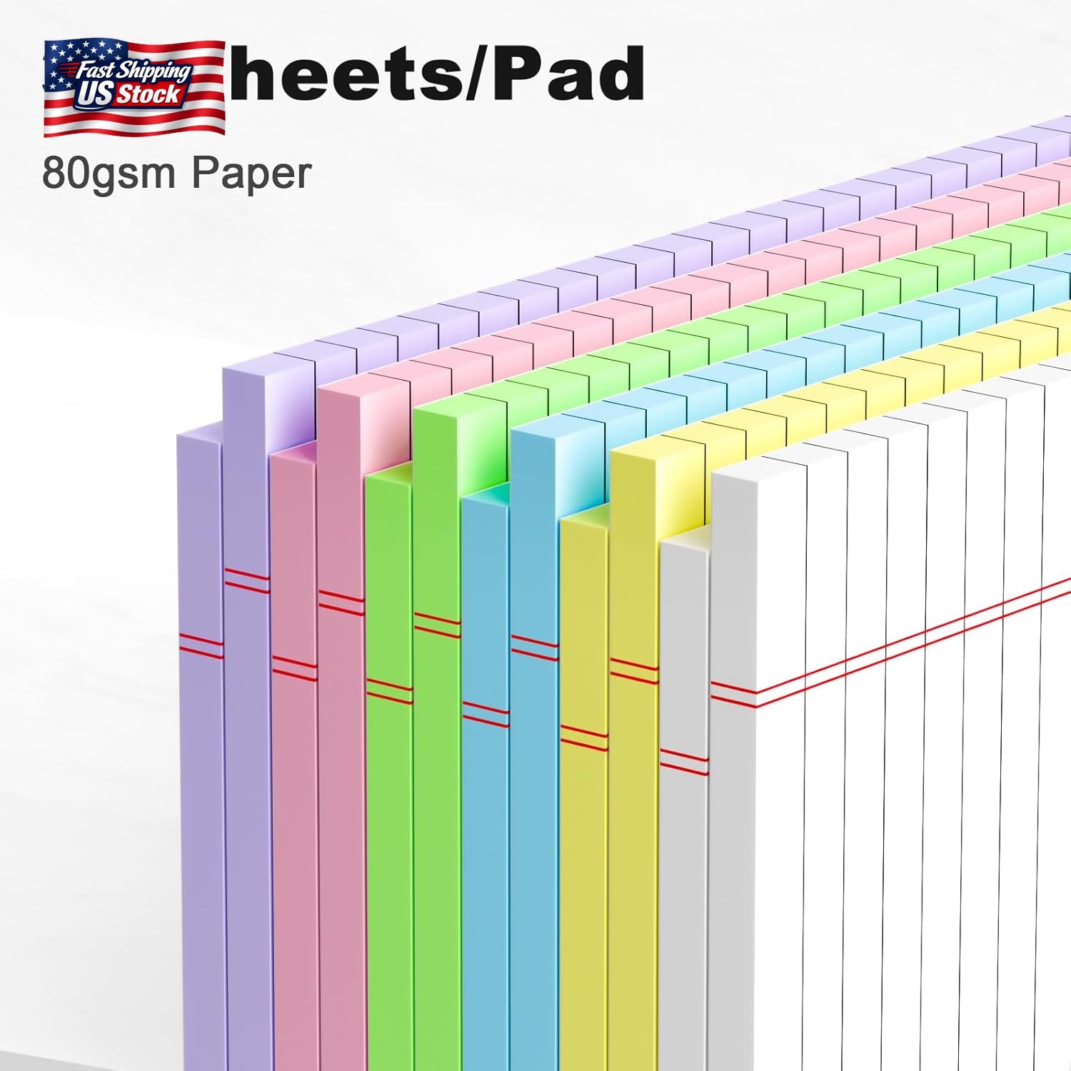 AILZFEI 12Pcs Small Legal Pads 5X8 Colored Note Pads Paper College Ruled Notepad