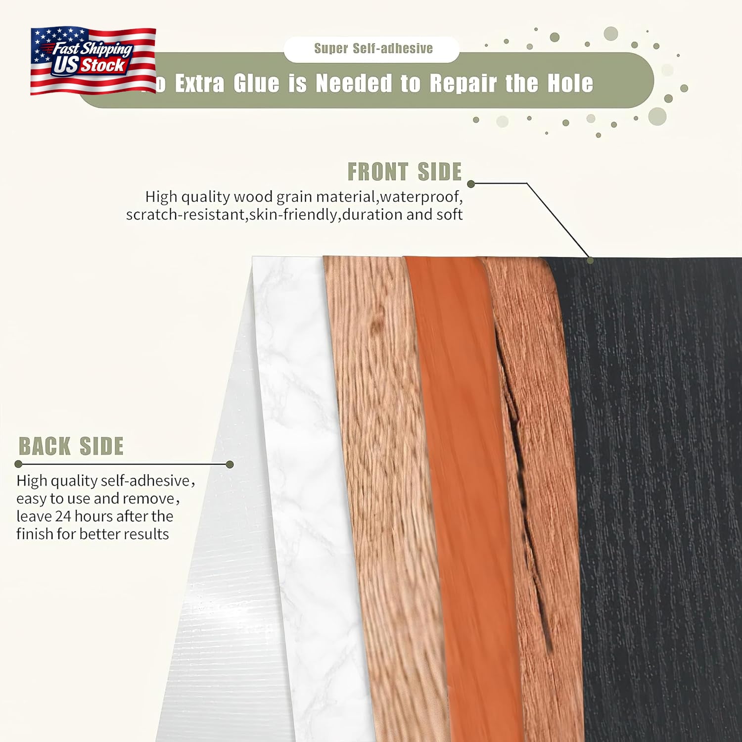 Wood Grain Repair Tape, 2" X 32Ft Self Adhesive Tape for Furniture, Flooring, Ca