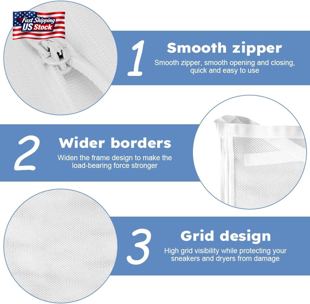 Shoe Drying Mesh Bag Sneaker Dryer Bag Laundry Drying Bag for Washer Dryer