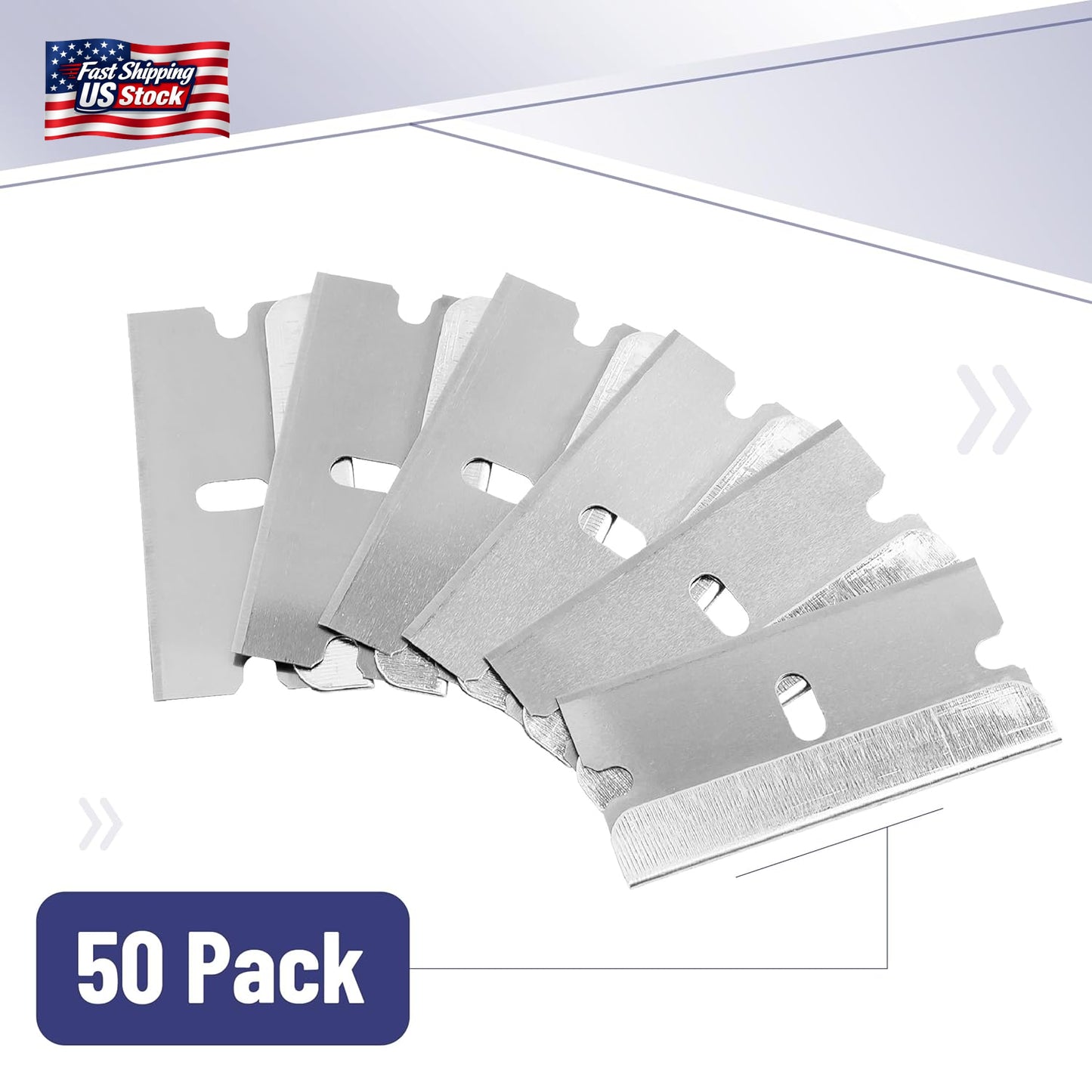 50PCS Razor Scraper Blades Single Edge Box Cutter Paint Scraper Utility Blades