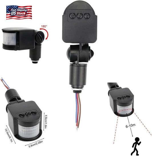Hiletgo Outdoor PIR DC 12V Automatic Infrared PIR Motion Sensor Switch for LED F