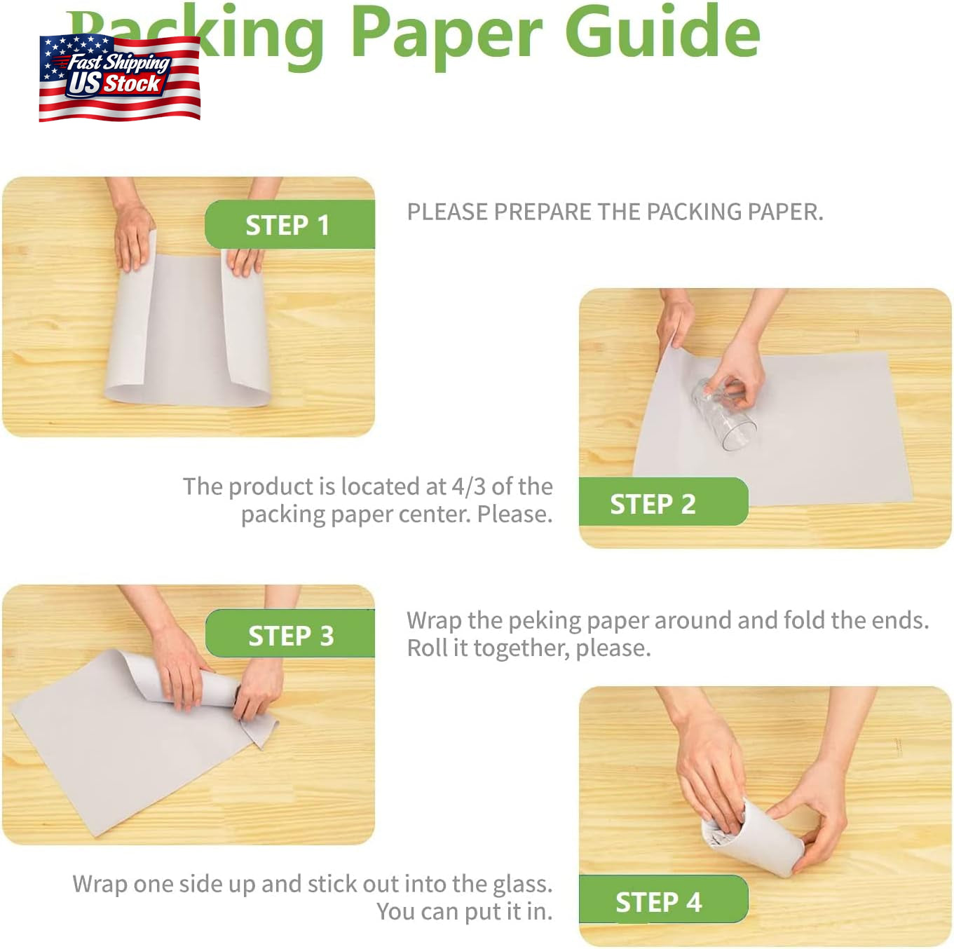 Large Packing Paper Sheets for Moving 31" X 21.5" Packaging Newsprint Paper 50 P