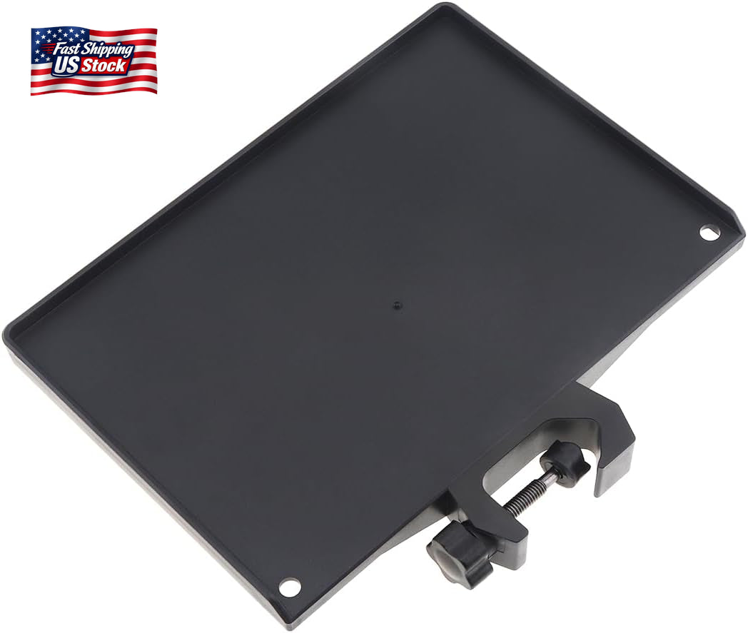 RTNLIT Microphone Stand Tray, Clamp on Firm Rack Tray Holder with 4.5 Pound Weig