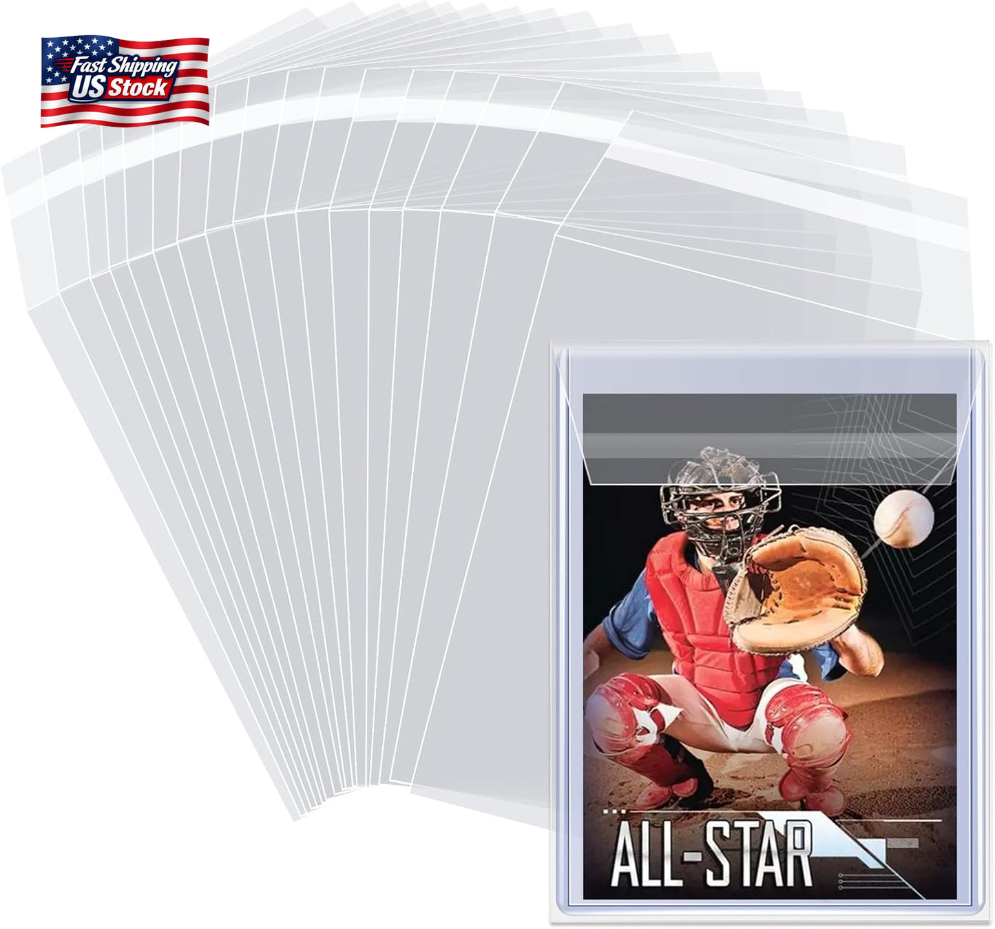 Top Loader Sleeves 100 Pack, Penny Sleeves for Top Loaders Trading Card Ultra Pr