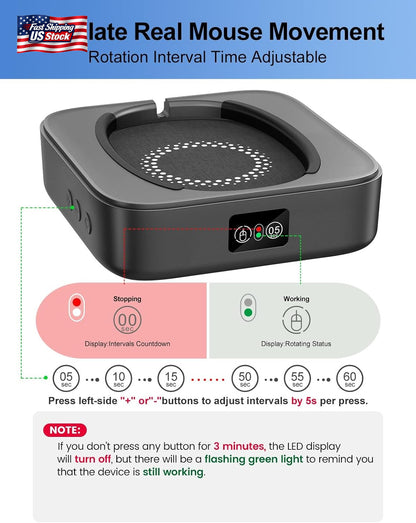 Meatanty Mouse Mover Undetectable, Super-Silent Mouse Jiggler Device Move Random