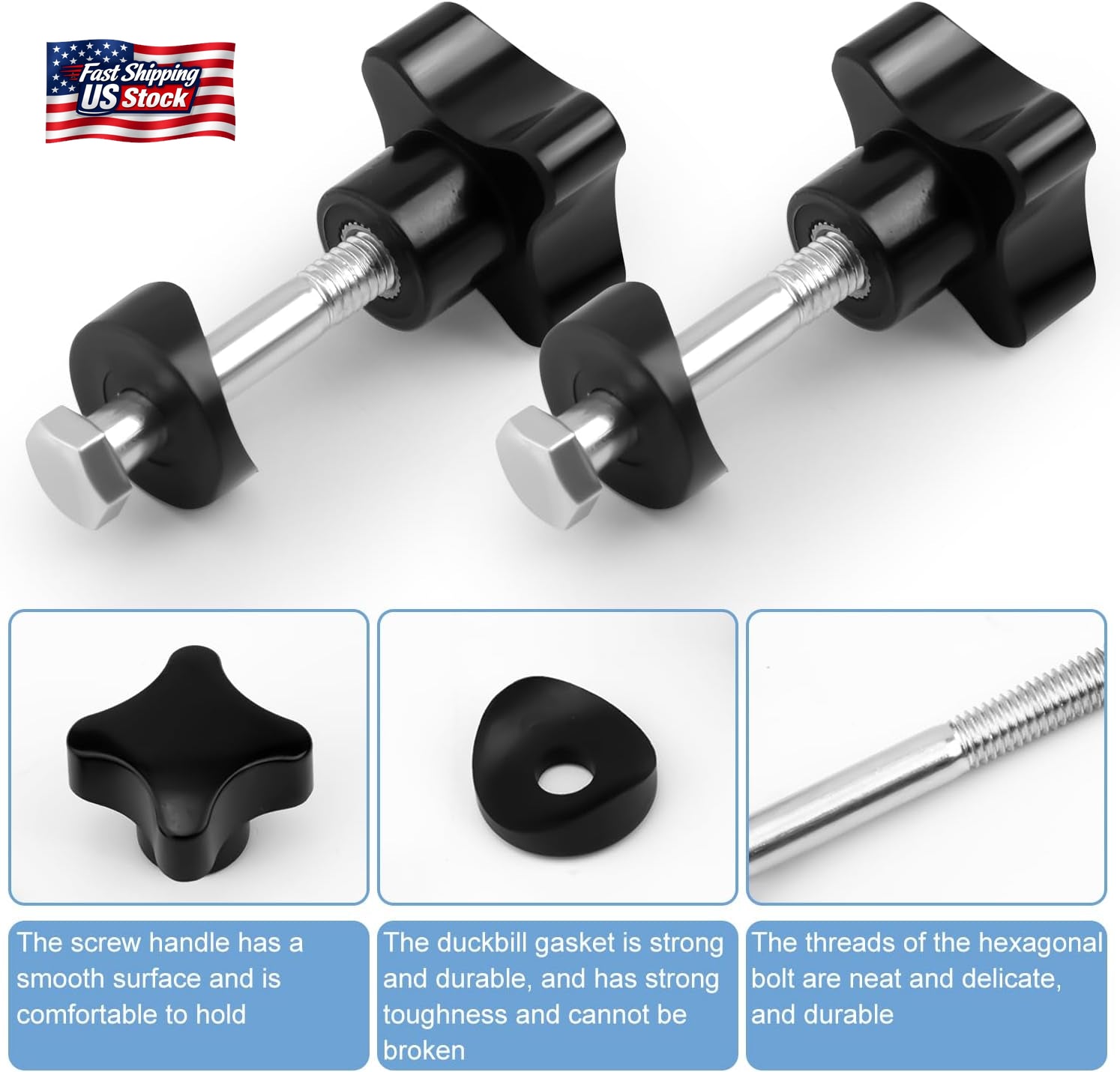 2 Sets Rollator Walker Replacement Knobs Universal Adjustment Handles Repair Par