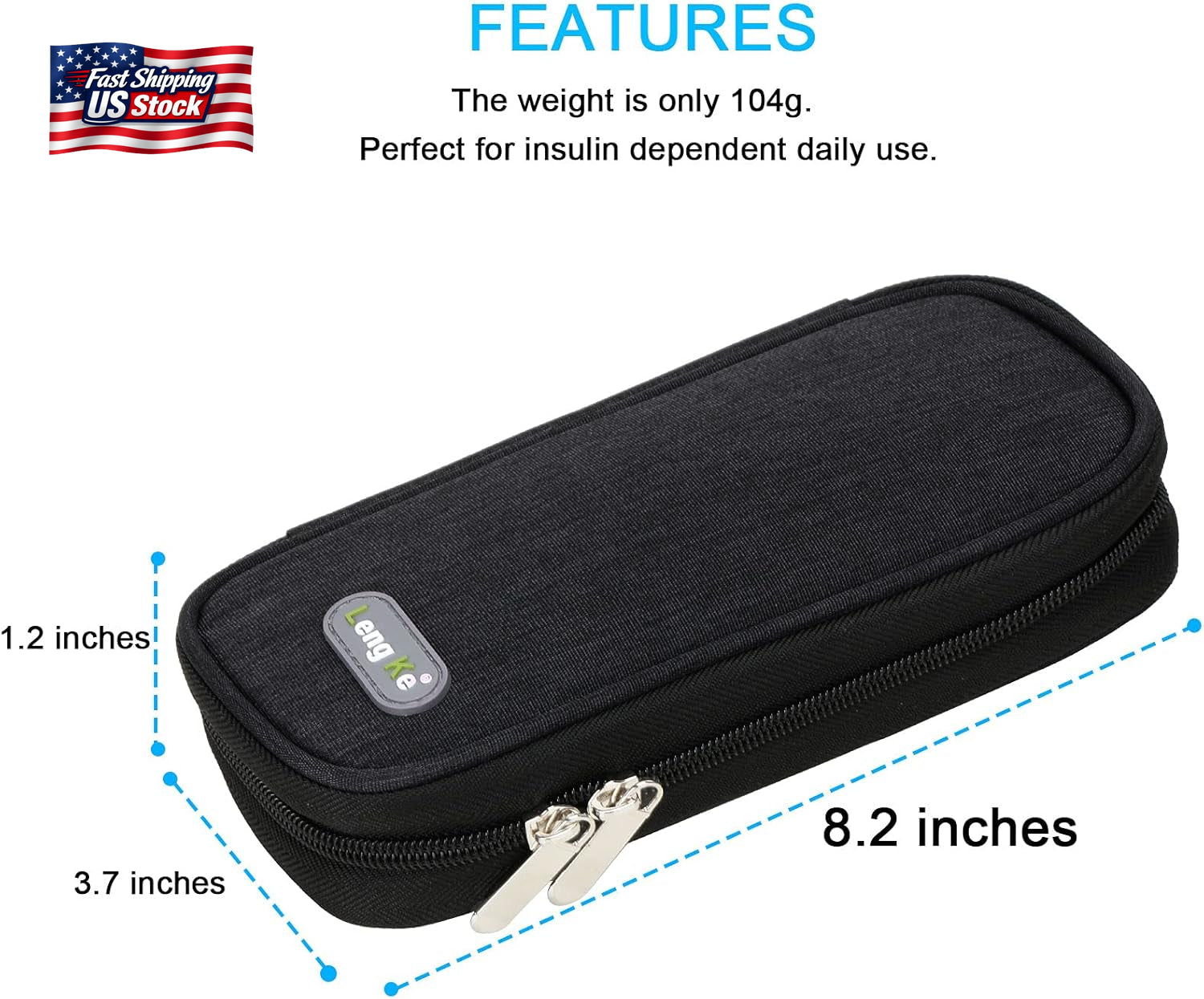 Insulin Cooler Travel Case Diabetic Medication Organizer with Ice Packs Portable
