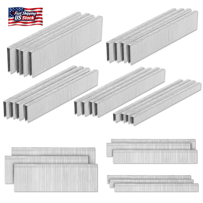 PINOZE 4200-Count 18 Gauge 1/4" Narrow Crown Staples (1-1/2" 1-1/4" 1" 3/4" 1/2"