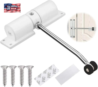 Automatic Door Closer, Zinc Alloy Safety Spring Door Closer Adjustable 30 Kg Clo