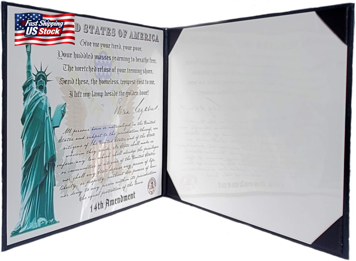 US Naturalization and Citizenship Certificate Holder. Gold American Eagle Certif