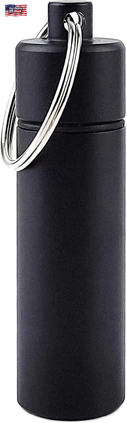 Small Pill Box Waterproof Keychain Pill Holder Portable Travel Pill Container Me