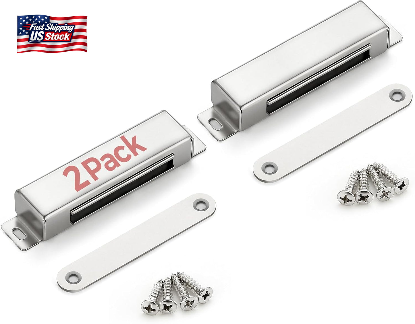 Ravinte 2 Pack Cabinet Magnets for Closure, 90Lbs Heavy Duty Concealed Magnetic