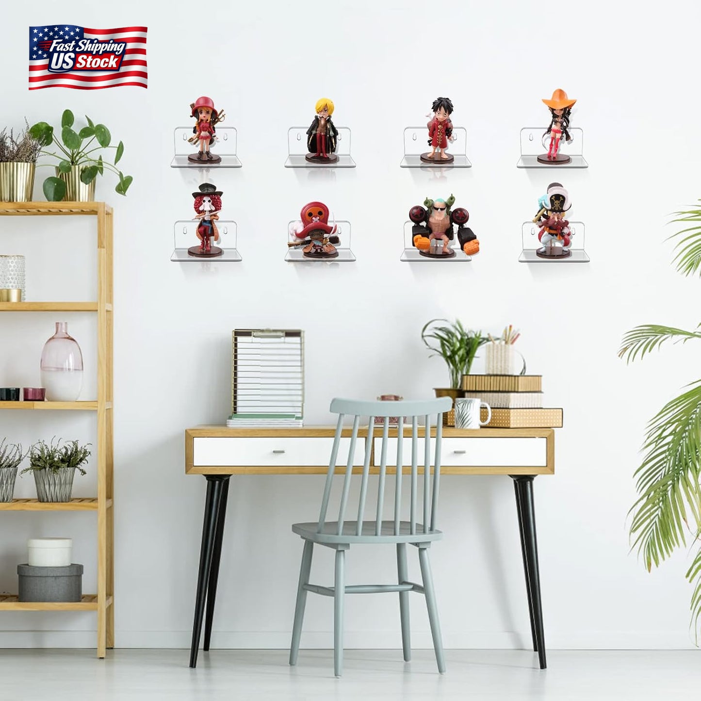 Acrylic Small Shelf,Mini Floating Wall Shelf,Wall Mounted Storage Shelf,For Pop