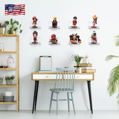 Acrylic Small Shelf,Mini Floating Wall Shelf,Wall Mounted Storage Shelf,For Pop
