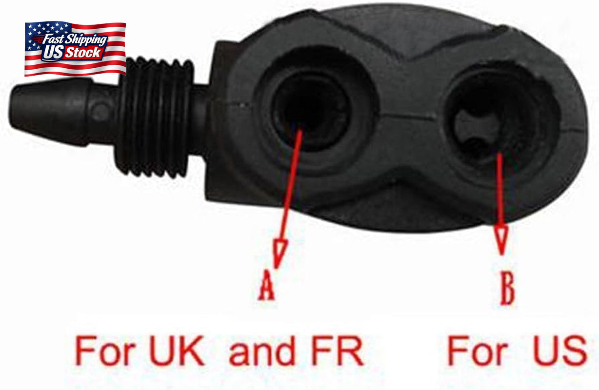 Black Pump Adapter Valve, 3 in 1 Replacement Dual Head Air Pump Adapter Valve Bi