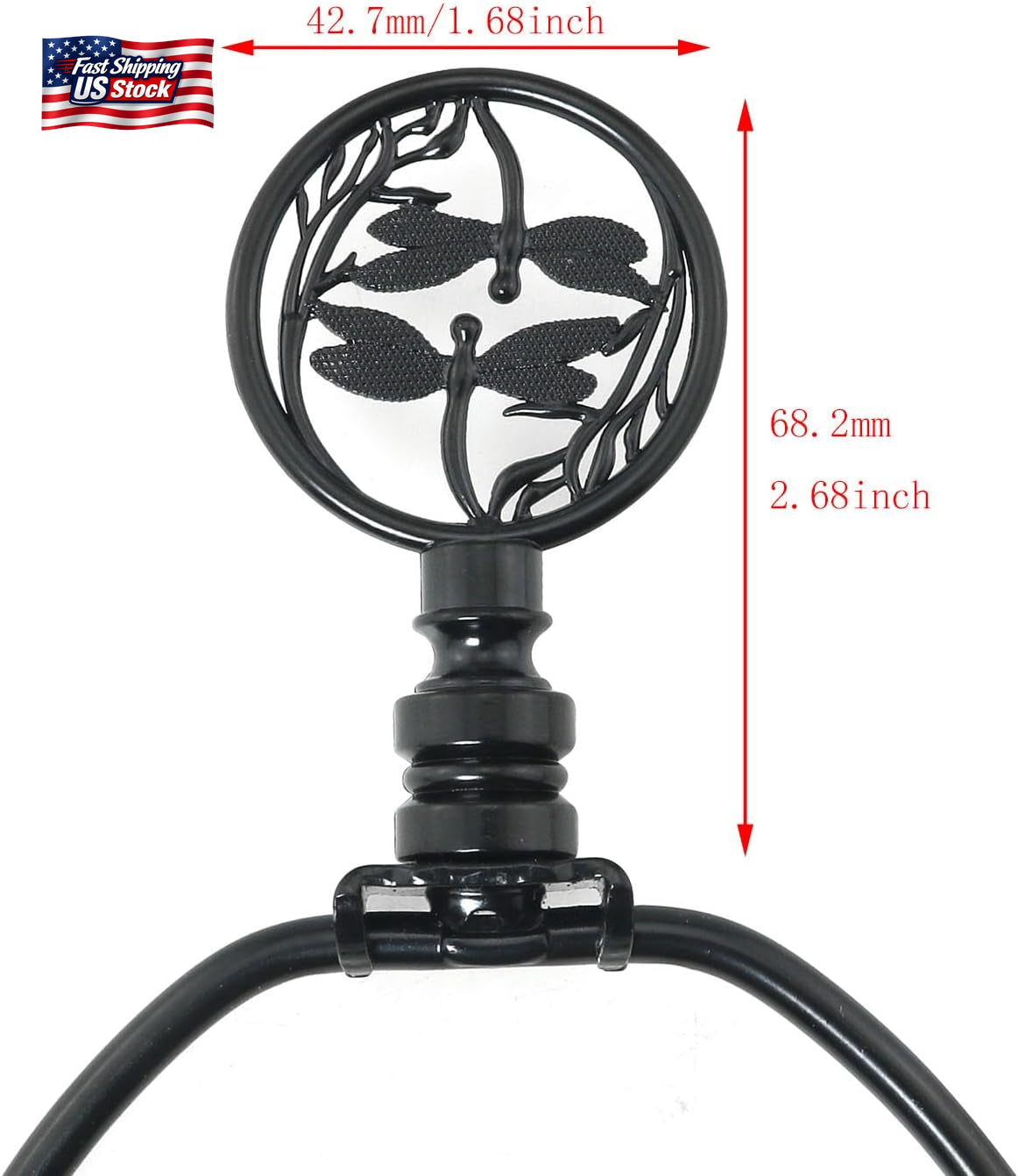 Double Dragonflies Lamp Finials Lamp Finial Cap Knob Dragonfly Design Lamp Decor