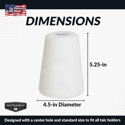 Hathaway Silver Cup Cone Talc Chalk, White
