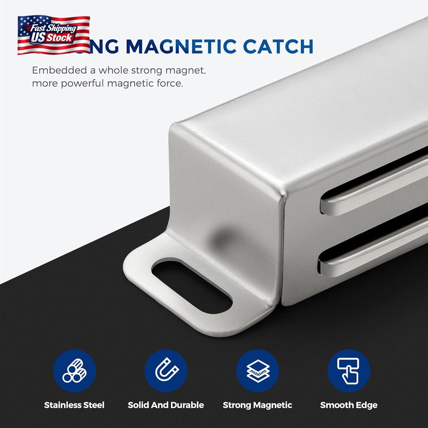 Ravinte 2 Pack Cabinet Magnets for Closure, 90Lbs Heavy Duty Concealed Magnetic