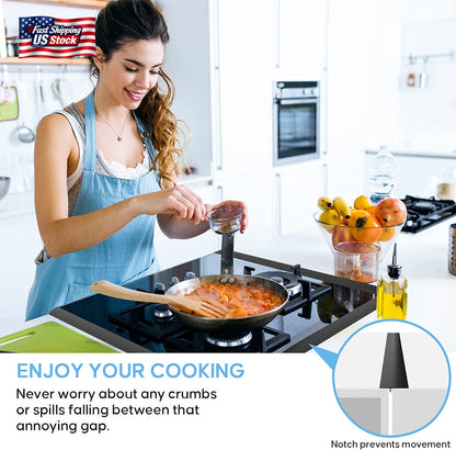 2 Pack Silicone Stove Gap Covers Heat Resistant Kitchen Counter Gap Filler 25”