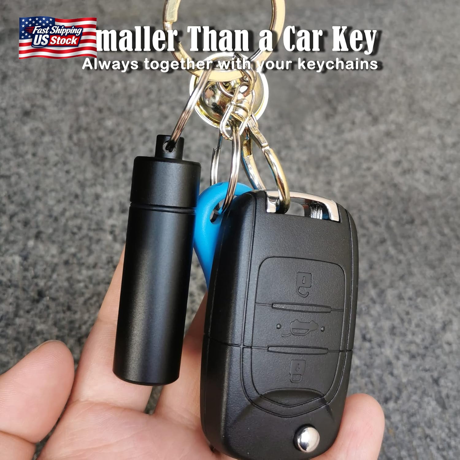 Small Pill Box Waterproof Keychain Pill Holder Portable Travel Pill Container Me