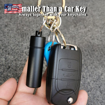 Small Pill Box Waterproof Keychain Pill Holder Portable Travel Pill Container Me