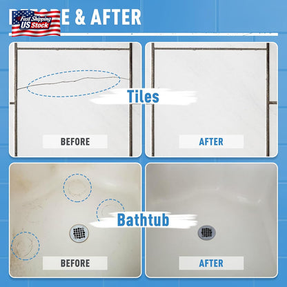 DWIL Tub and Tile Paint, White Touch up Paint for Porcelain, Scratches, Cracks A