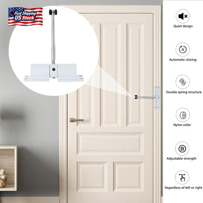 Automatic Door Closer, Zinc Alloy Safety Spring Door Closer Adjustable 30 Kg Clo