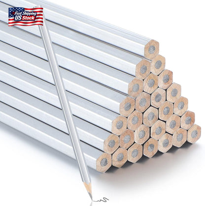 Tondiamo 48 Packs Silver Welders Pencils 7 Inch Metal Marking Pencil Silver Meta