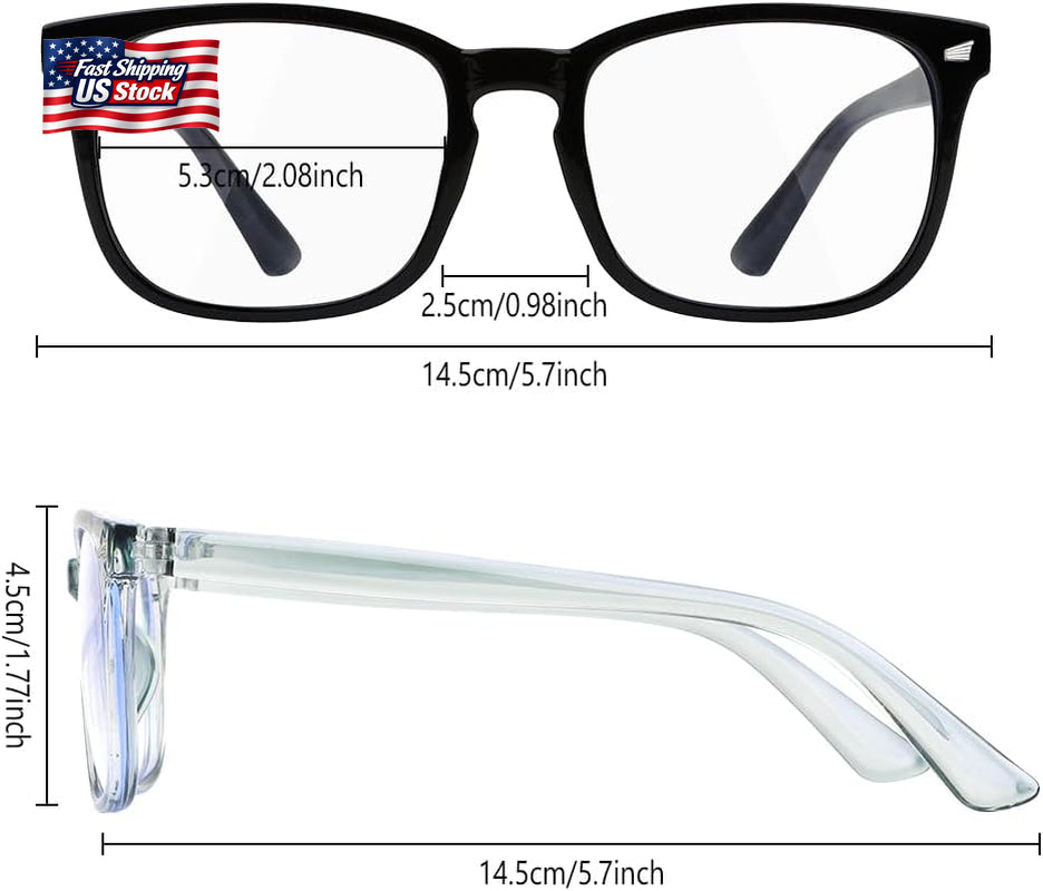 Blue Light Blocking Glasses, 2 Pack Blue Light Glasses Men, Blue Light Glasses W