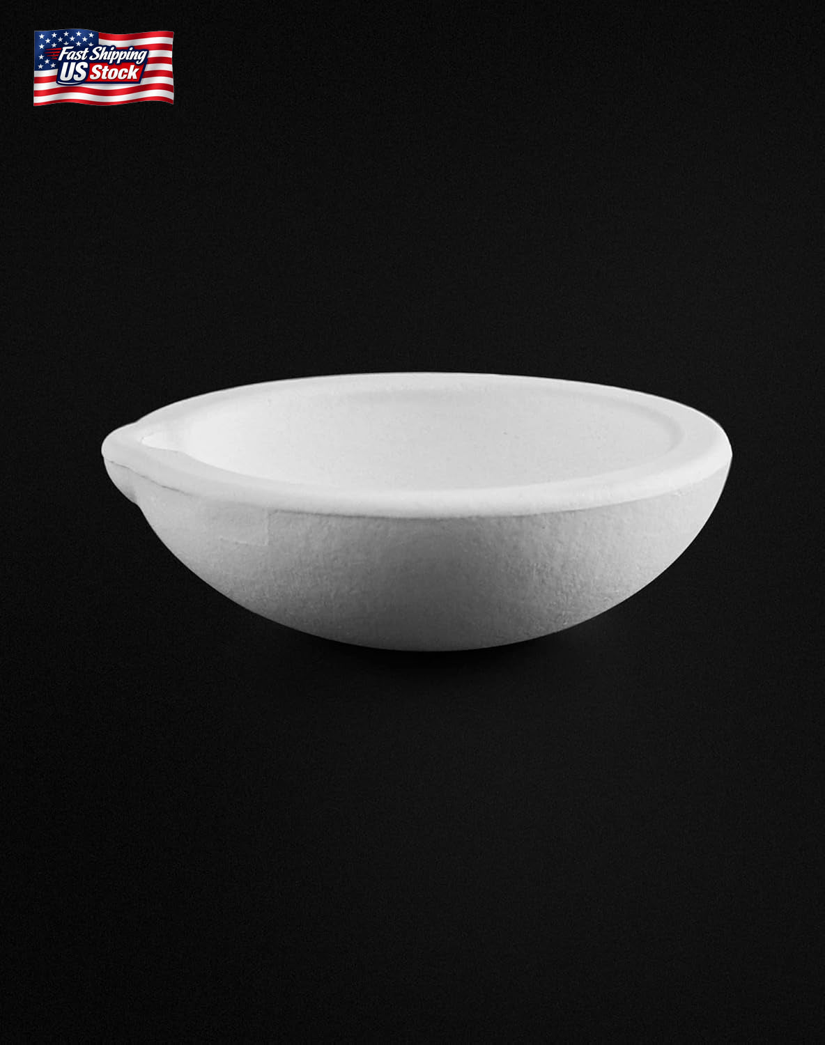 QWORK Ceramic Crucible Bowl, 4 Pcs Quartz Melting Dishes Pot for Melting Casting