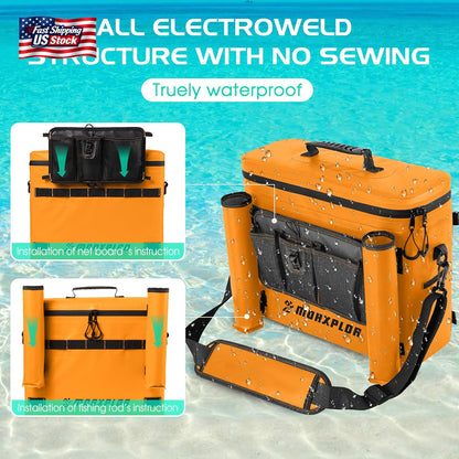 Kayak Cooler Bag Waterproof Seat Back Cooler Fishing Camping Ice Storage Bag