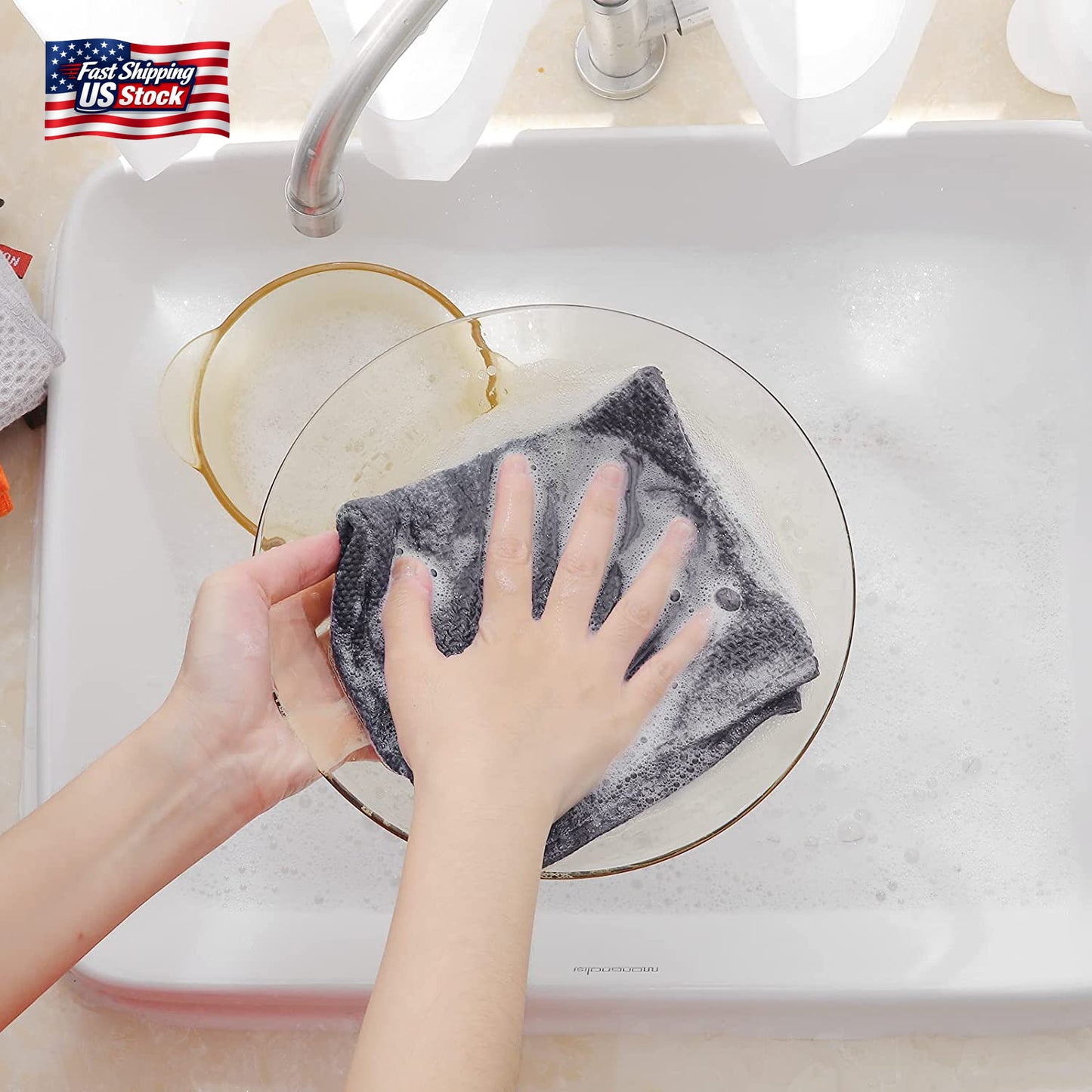 100% Cotton Waffle Weave Dish Cloths Set Kitchen Towels Absorbent Quick Dry Clea