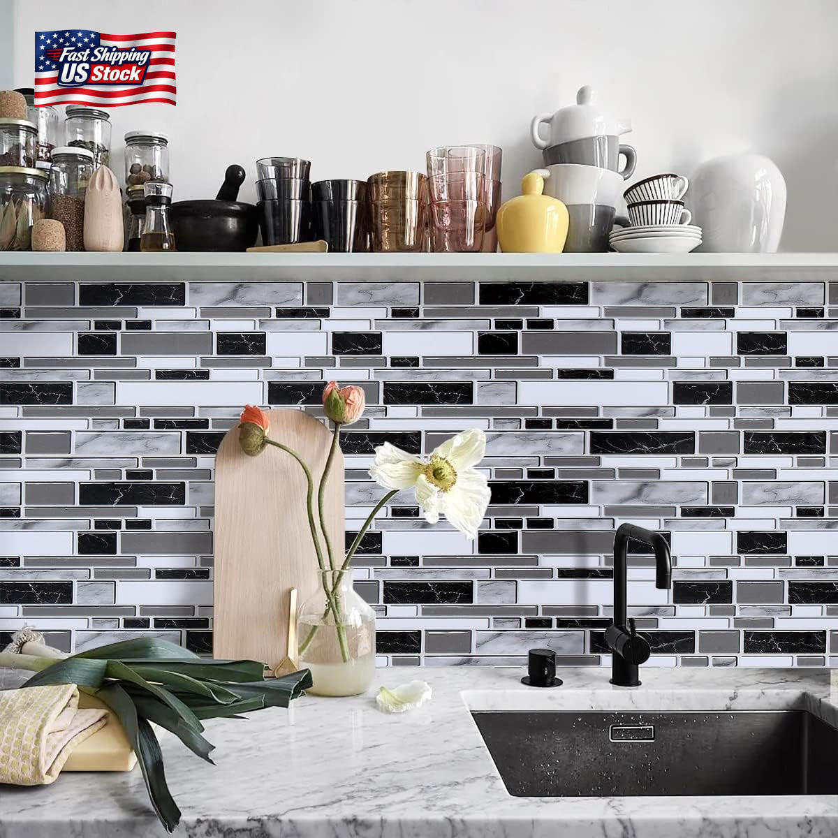 Livebor Peel and Stick Kitchen Wallpaper Backsplash Wall Paper for Kitchen 11.8I