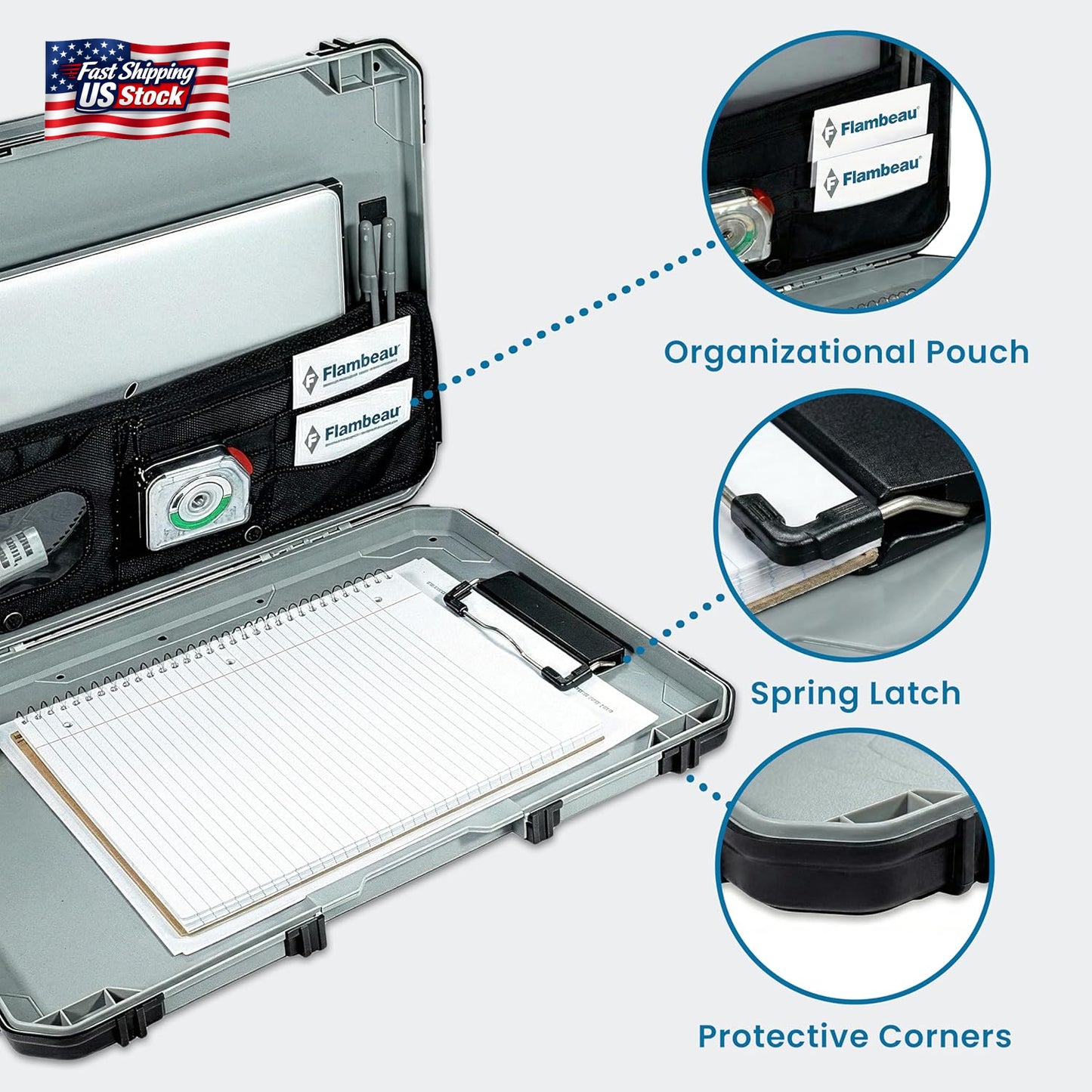 Heavy Duty Contractor Clipboard Storage Case Waterproof Document Organizer Jobsi