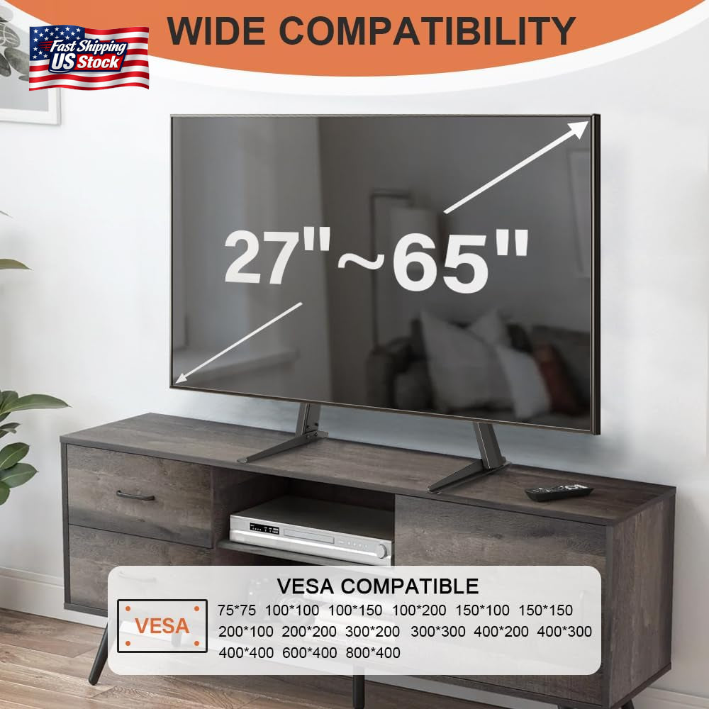 KKTONER Universal TV Stand Base TV for 27-65 Inch Flat Screen TV Metal Stand Leg