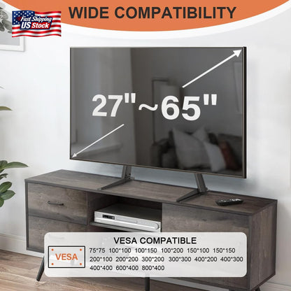 KKTONER Universal TV Stand Base TV for 27-65 Inch Flat Screen TV Metal Stand Leg